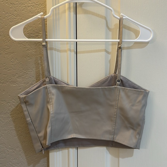 Zara Tan Leather Tank top - Picture 4 of 4
